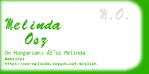 melinda osz business card